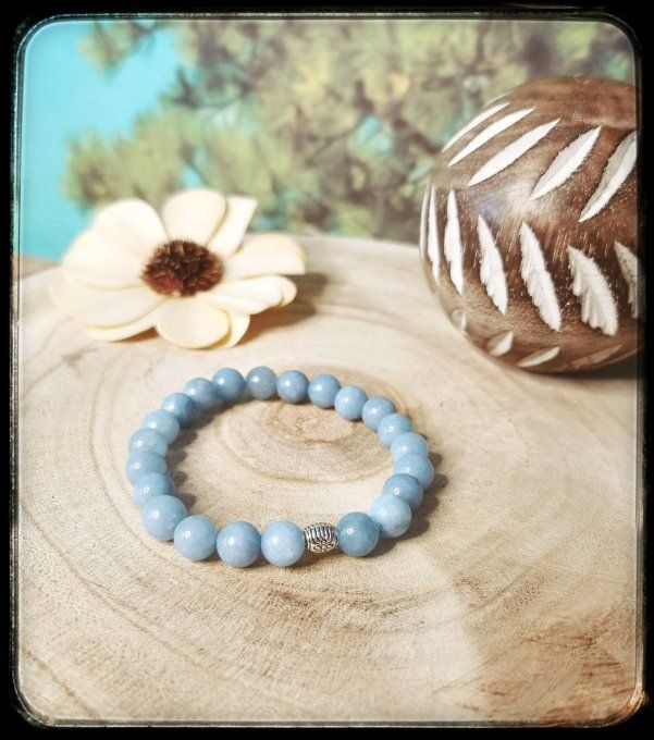 Bracelet pierre naturelle "AIGUE MARINE"