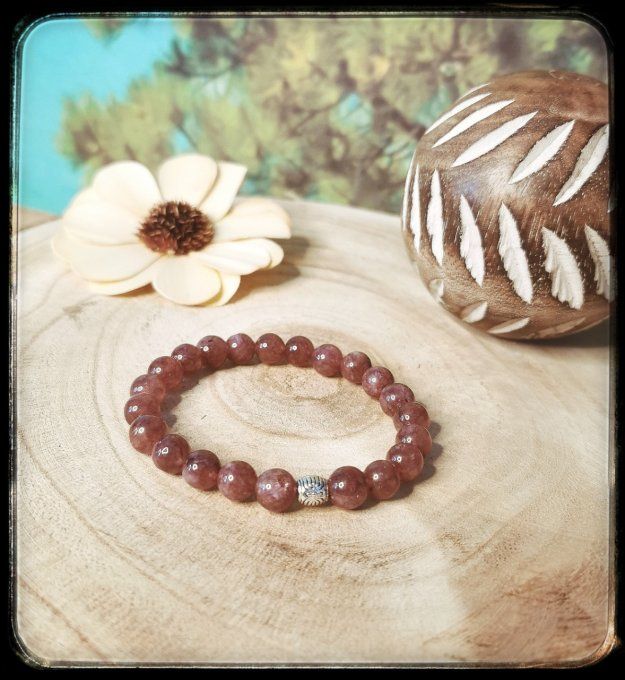 Bracelet pierre naturelle "LEPIDOLITE"