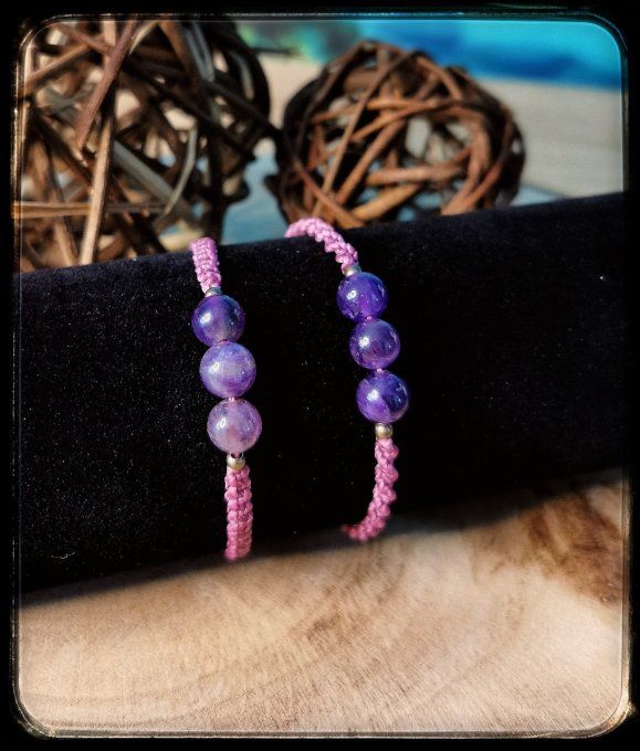 Bracelet torsadé "AMETHYSTE"